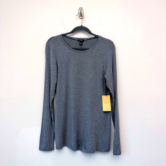 Halogen Dark Heather Grey Long Sleeve T-Shirt - Picture 1 of 5